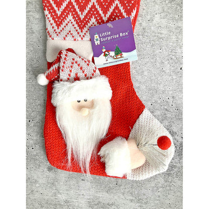 Mini Snowflake Santa Stockings Christmas Decoration | 7 x 10 inches