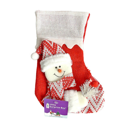 Mini Snowflake Snowman Stockings Christmas Decoration | 7 x 10 inches