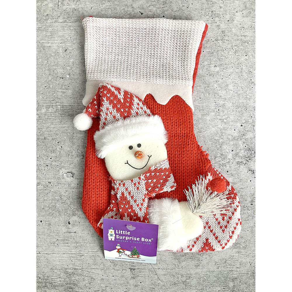 Mini Snowflake Snowman Stockings Christmas Decoration | 7 x 10 inches