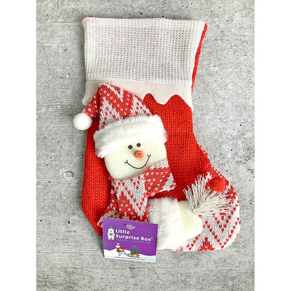 Mini Snowflake Snowman Stockings Christmas Decoration | 7 x 10 inches