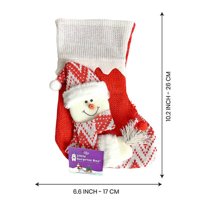 Mini Snowflake Snowman Stockings Christmas Decoration | 7 x 10 inches