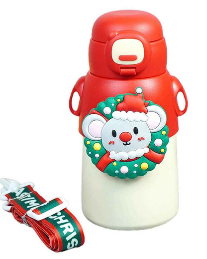 Festive Mouse Stainless Steel Water Bottle Container | 4 x 8 inches | 500 ml