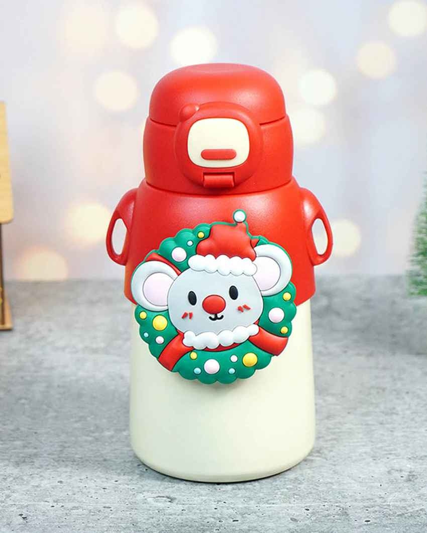 Festive Mouse Stainless Steel Water Bottle Container | 4 x 8 inches | 500 ml