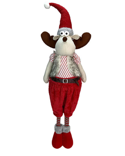 Foldable Tall Winter Themed Mr.Reindeer Christmas Décor | 12 x 12 x 42 inches