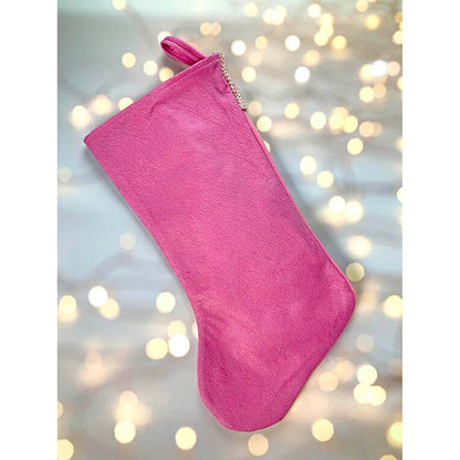 Pink Beard Gnome Stockings Christmas Decoration | 11 x 17 inches