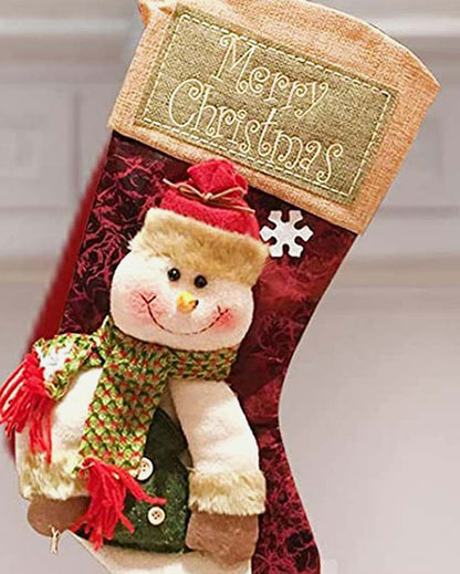 Playful Merry Christmas 3D Snowman Table Decorative | 22 x 10 x 5 inches