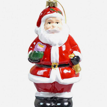 Cute Standing Santa Claus Christmas Tree Ornament Decoration | 3 x 5 inches