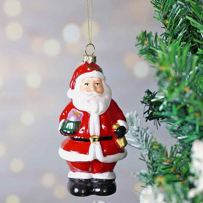 Cute Standing Santa Claus Christmas Tree Ornament Decoration | 3 x 5 inches