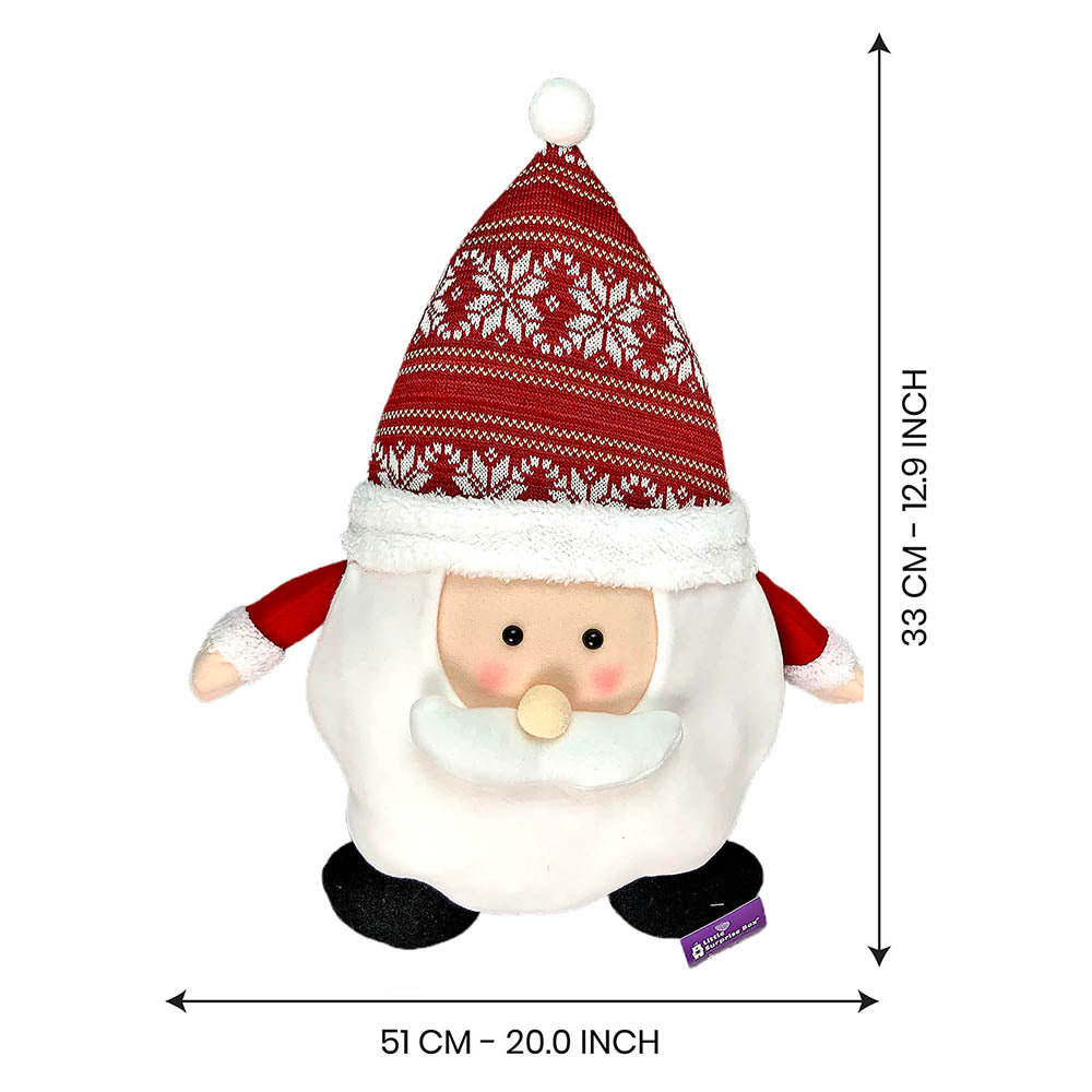 Fluffy Santa Pillow Christmas Decoration | 13 x 20 inches