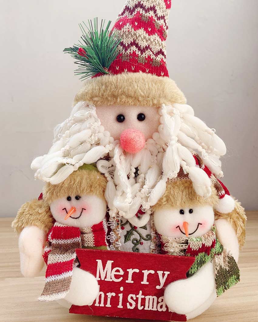 Playful Big Belly Santa Trio Table Decorative | 6 x 13 inches