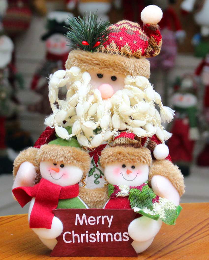 Playful Big Belly Santa Trio Table Decorative | 6 x 13 inches