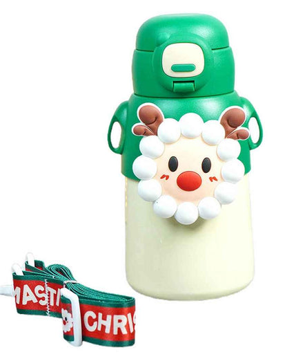 Festive Sheep Stainless Steel Water Bottle Container | 4 x 8 inches | 500 ml