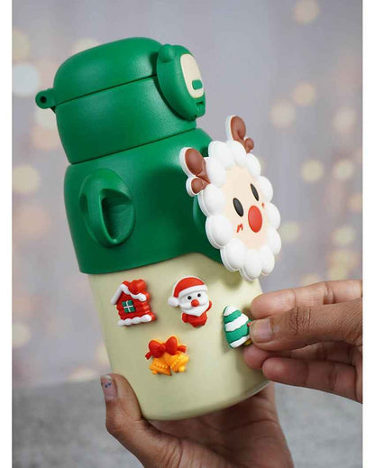 Festive Sheep Stainless Steel Water Bottle Container | 4 x 8 inches | 500 ml