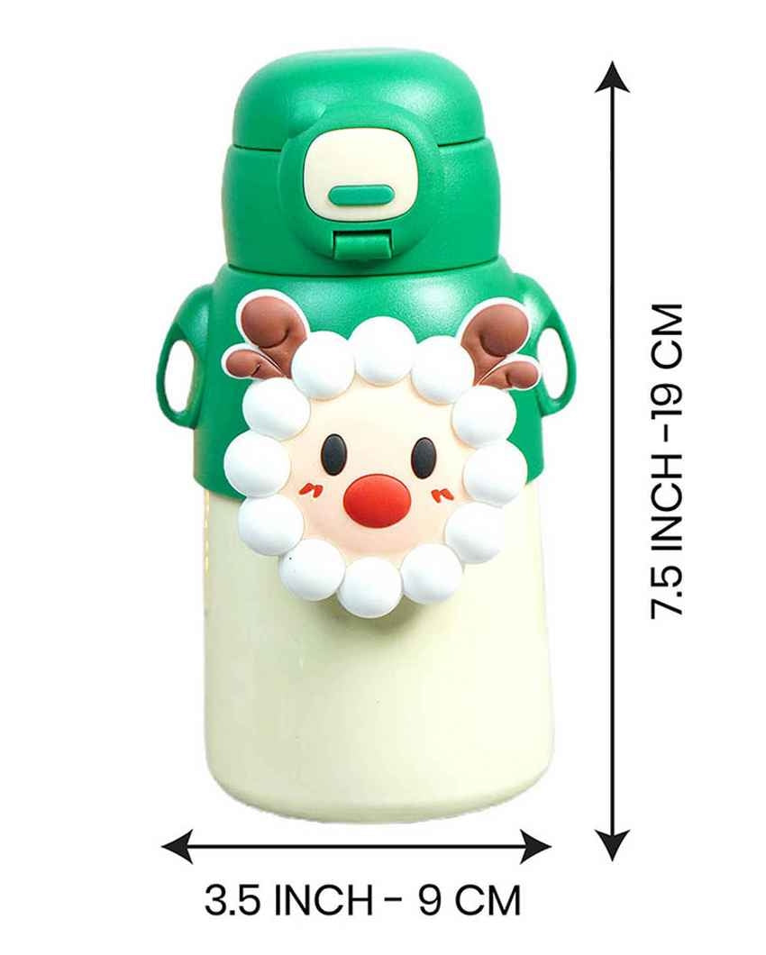 Festive Sheep Stainless Steel Water Bottle Container | 4 x 8 inches | 500 ml