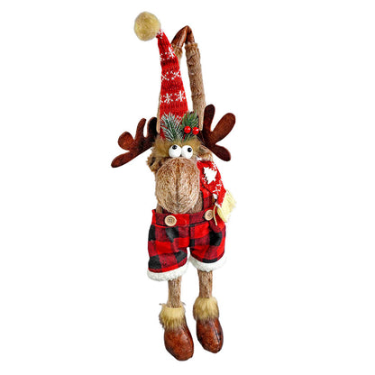 Striped Shorts Reindeer Table Christmas Decoration | 10 x 25 inches