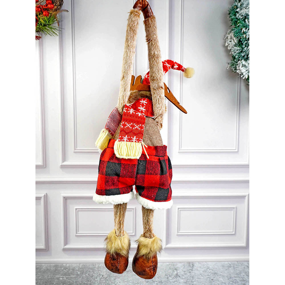 Striped Shorts Reindeer Table Christmas Decoration | 10 x 25 inches