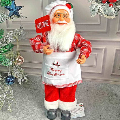 Small Master Chef Santa Claus Self Standing Table Christmas Decoration | 5 x 14 inches