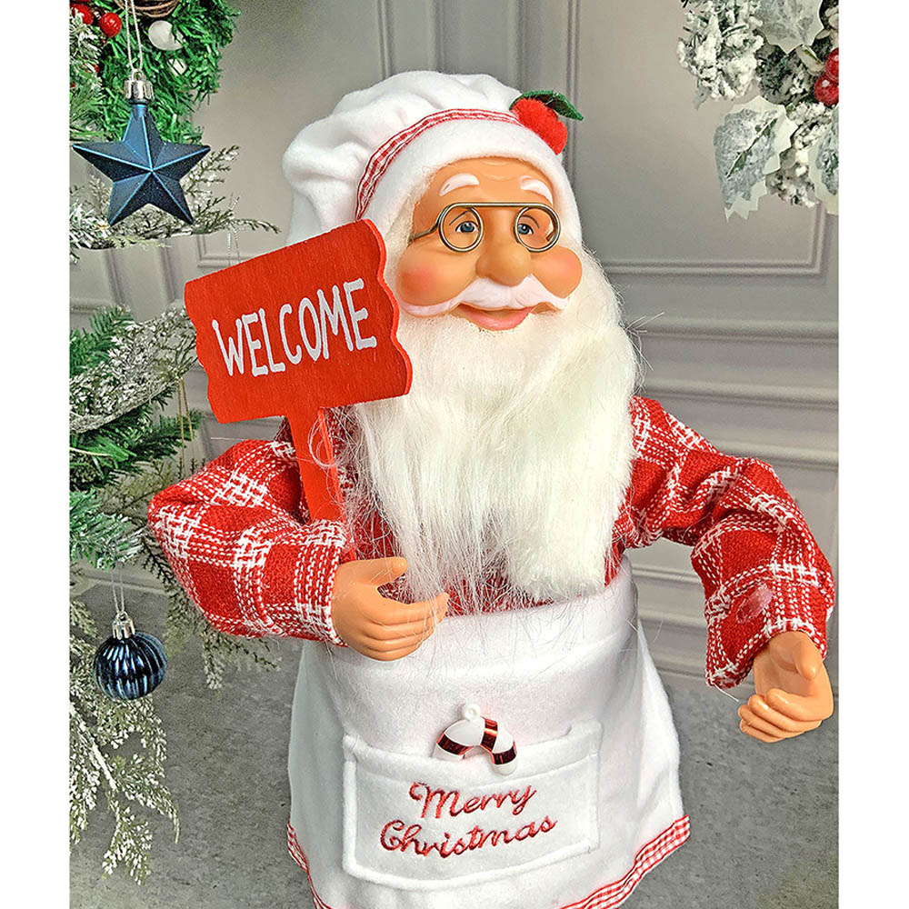 Small Master Chef Santa Claus Self Standing Table Christmas Decoration | 5 x 14 inches