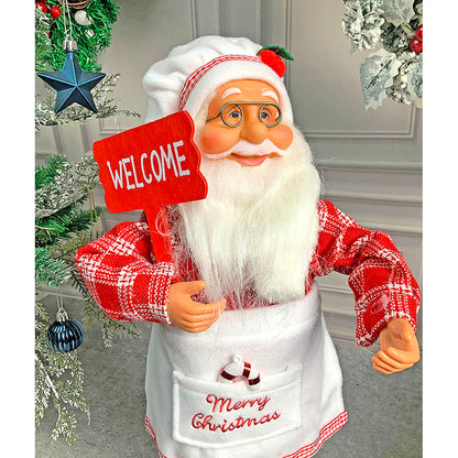 Small Master Chef Santa Claus Self Standing Table Christmas Decoration | 5 x 14 inches