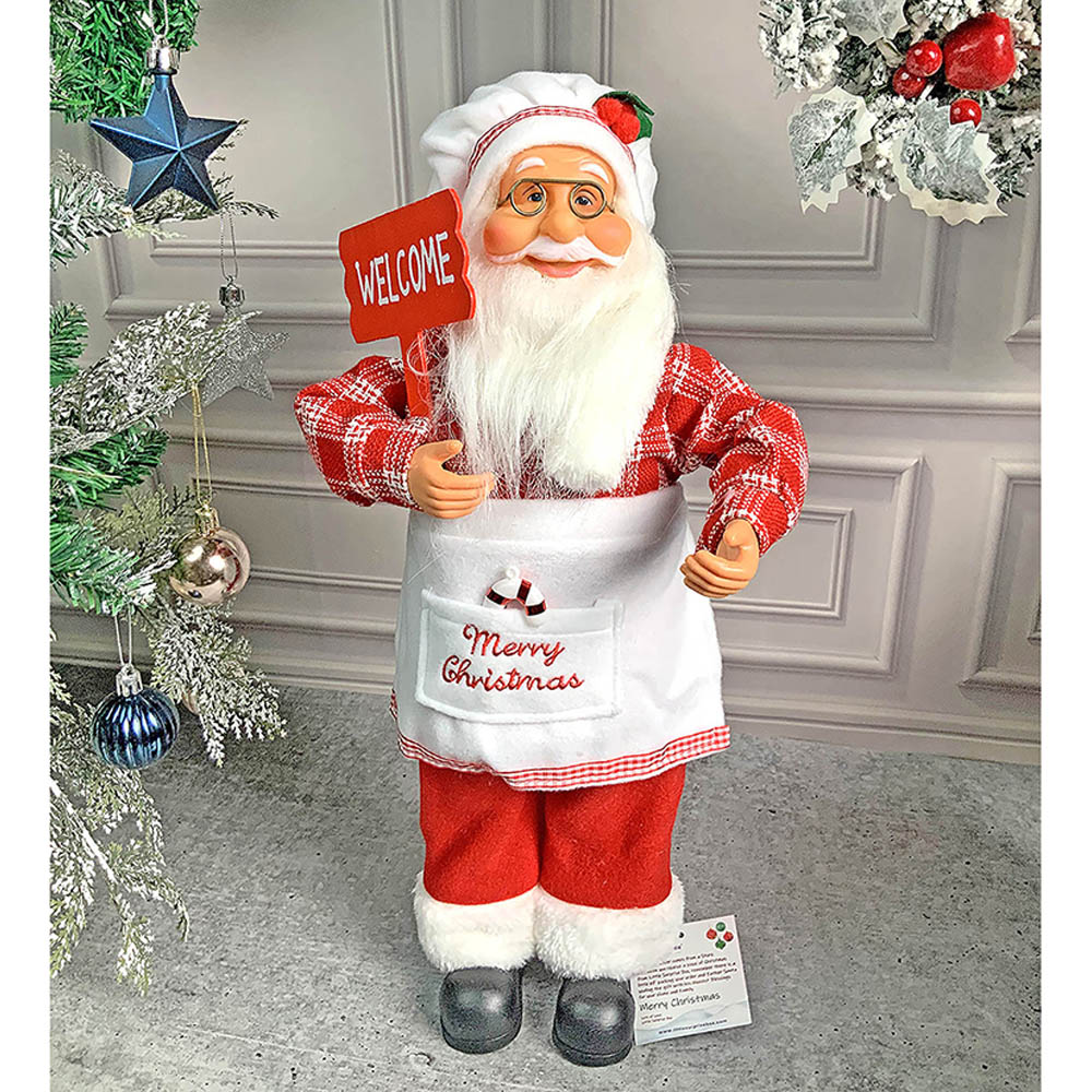 Small Master Chef Santa Claus Self Standing Table Christmas Decoration | 5 x 14 inches