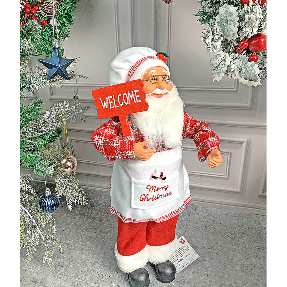 Small Master Chef Santa Claus Self Standing Table Christmas Decoration | 5 x 14 inches