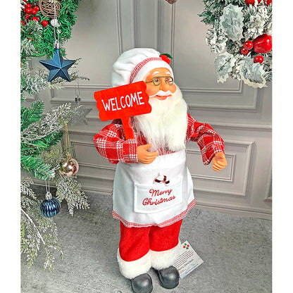 Small Master Chef Santa Claus Self Standing Table Christmas Decoration | 5 x 14 inches