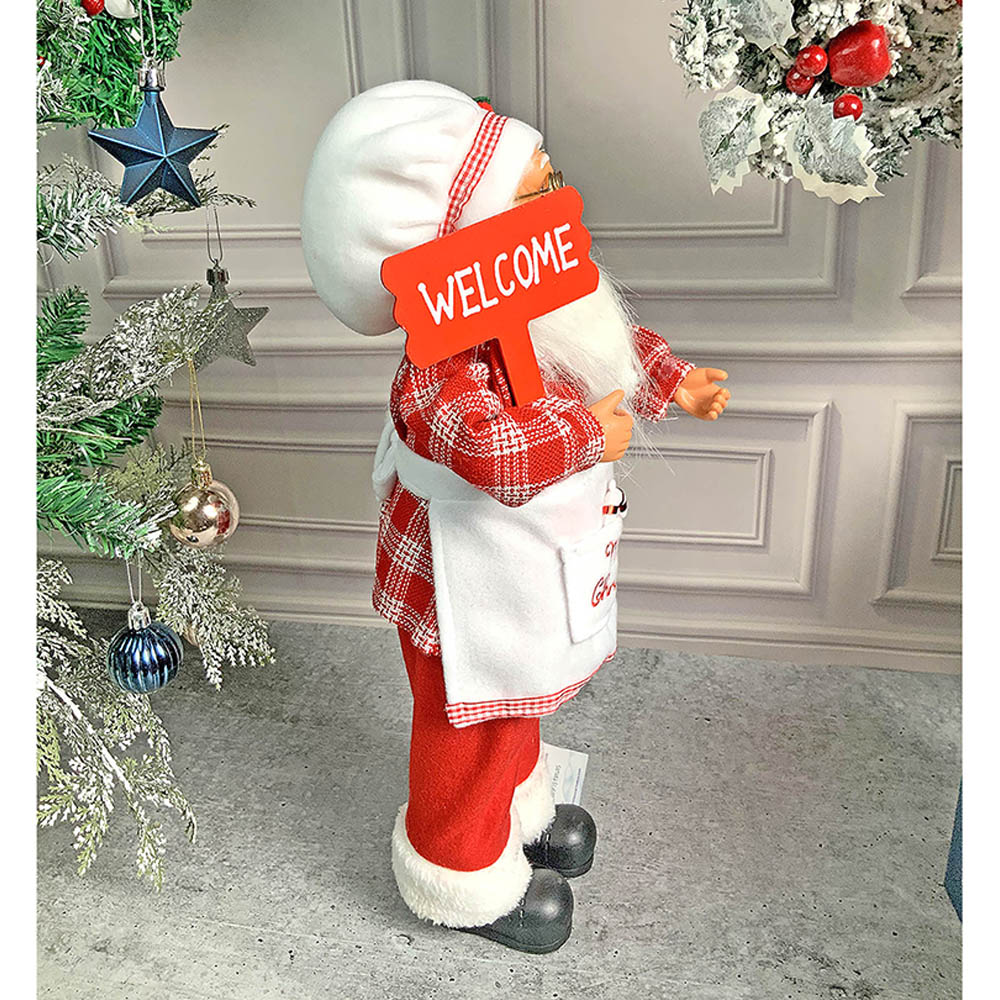 Small Master Chef Santa Claus Self Standing Table Christmas Decoration | 5 x 14 inches