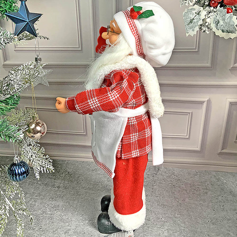 Small Master Chef Santa Claus Self Standing Table Christmas Decoration | 5 x 14 inches