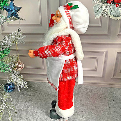 Small Master Chef Santa Claus Self Standing Table Christmas Decoration | 5 x 14 inches