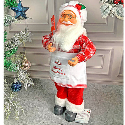 Small Master Chef Santa Claus Self Standing Table Christmas Decoration | 5 x 14 inches