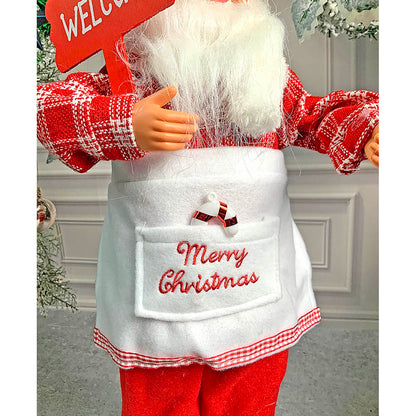 Small Master Chef Santa Claus Self Standing Table Christmas Decoration | 5 x 14 inches