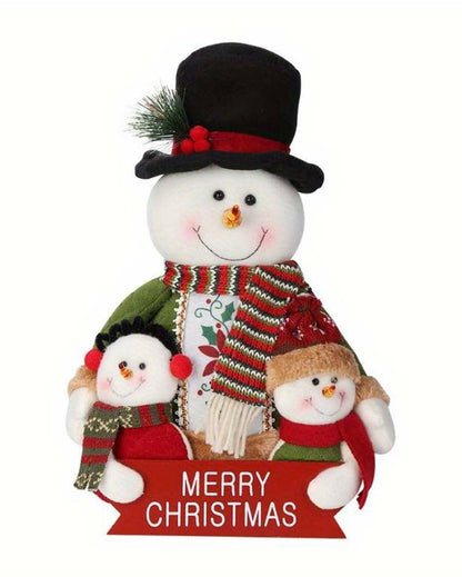 Joyful Big Belly Snowman Trio Table Decorative | 6 x 13 inches