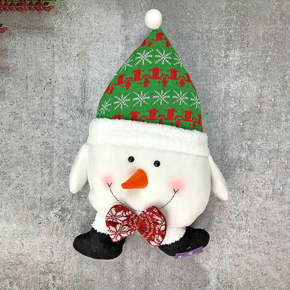 Fluffy Snowman Pillow Christmas Decoration | 13 x 20 inches