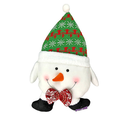 Fluffy Snowman Pillow Christmas Decoration | 13 x 20 inches