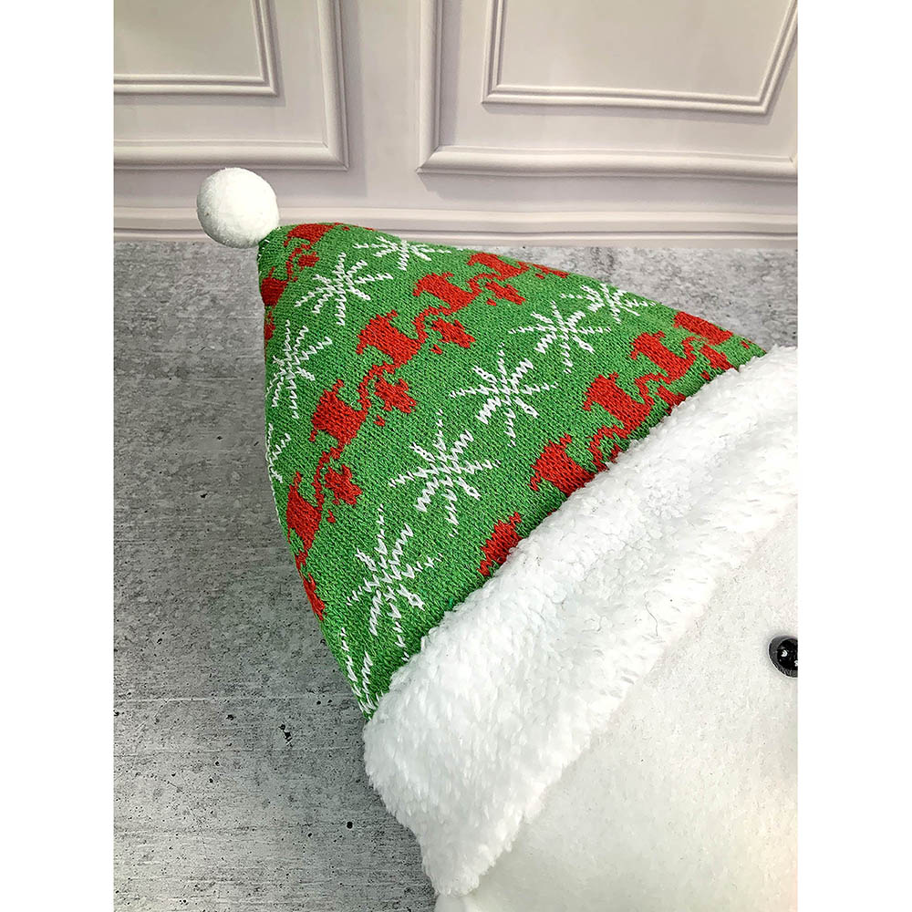 Fluffy Snowman Pillow Christmas Decoration | 13 x 20 inches