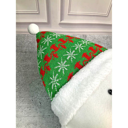 Fluffy Snowman Pillow Christmas Decoration | 13 x 20 inches