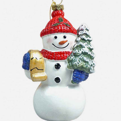 Cute Standing Snowman Christmas Tree Ornament Decoration | 3 x 5 inches