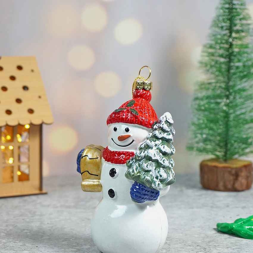 Cute Standing Snowman Christmas Tree Ornament Decoration | 3 x 5 inches