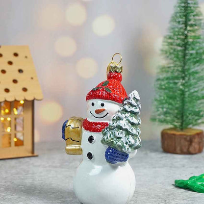 Cute Standing Snowman Christmas Tree Ornament Decoration | 3 x 5 inches