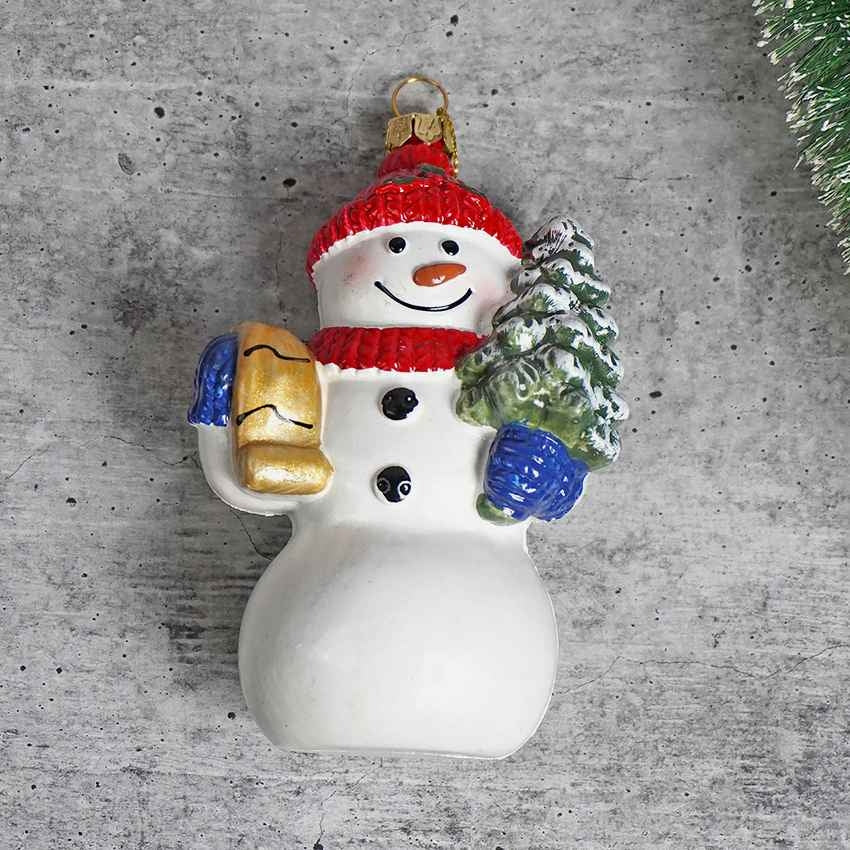 Cute Standing Snowman Christmas Tree Ornament Decoration | 3 x 5 inches