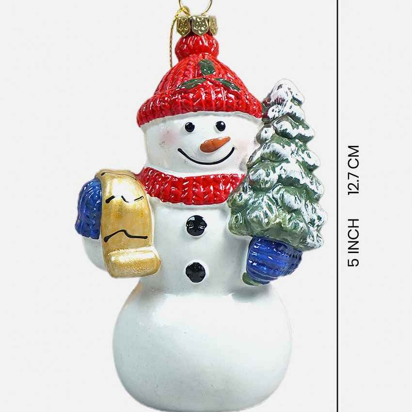 Cute Standing Snowman Christmas Tree Ornament Decoration | 3 x 5 inches