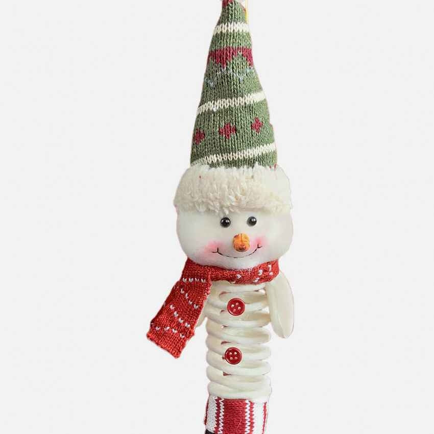 Spring Snowman Christmas Tree Ornament and Feature Decoration | 3 x 5 inches