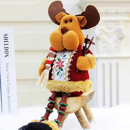 Adorable Reindeer Hanging Legs Table Decorative | 6 x 13 inches