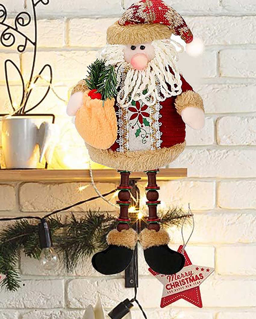 Whimsical Santa Hanging Legs Table Decorative | 6 x 13 inches