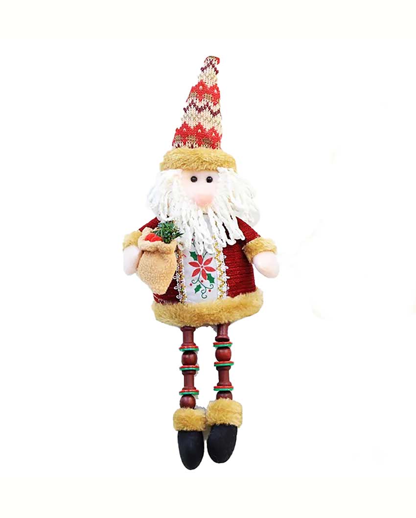 Whimsical Santa Hanging Legs Table Decorative | 6 x 13 inches