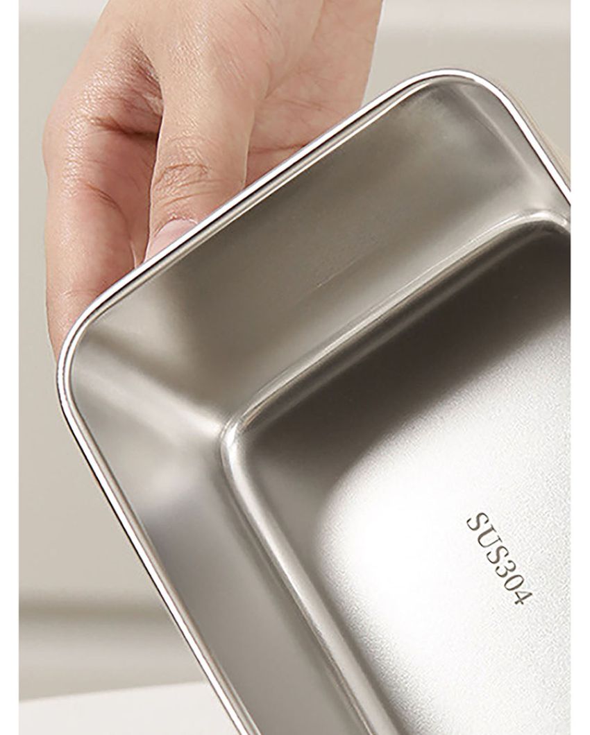 Sophisticated Stainless Steel Lunch Box Container Set With Insulated Matching Lunch Bag | 3 Pieces