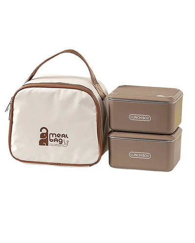 Stainless Steel Lunch Box Container Set With Insulated Matching Lunch Bag For Kids & Adults