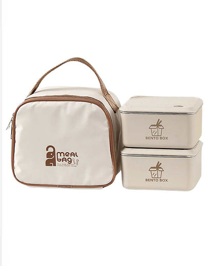 Stainless Steel Lunch Box Container Set With Insulated Matching Lunch Bag For Kids & Adults