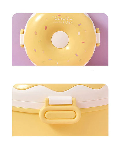 Donut Stainless Steel Lunch Box With Spoon & Fork  | 7 x 4 inches