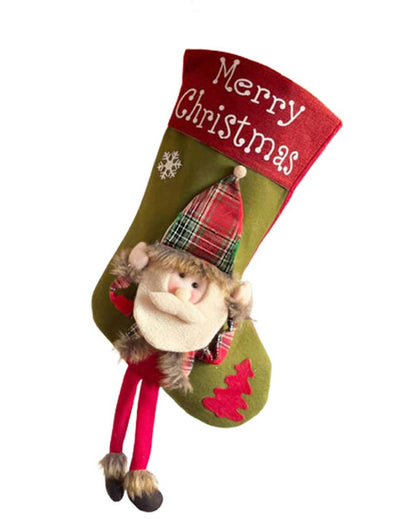 Classic Merry Christmas Santa Stocking | 22 x 10 x 5 inches